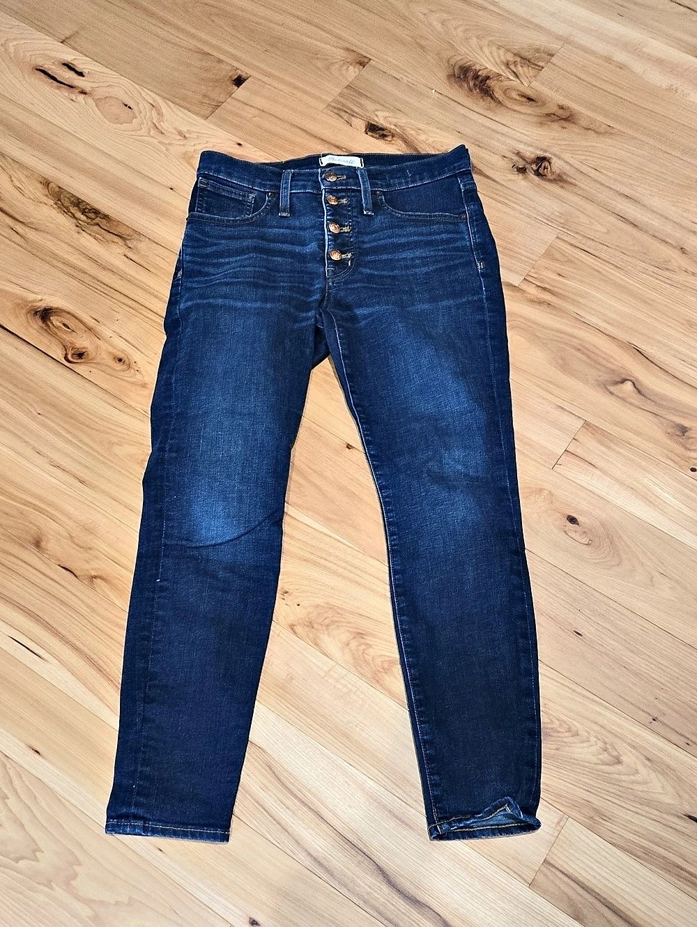 Madewell High-Rise Skinny Jeans in Blue Waist 27